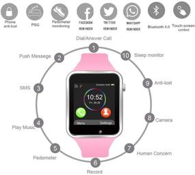 img 3 attached to Smart Watch For Android IOS Phones Compatible With IPhone Samsung LG Cell Phones & Accessories