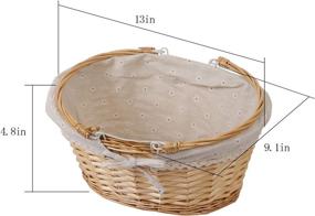 img 2 attached to 🧺 Wicker Woven Basket: Natural Willow Baskets with Handles for Gift Giving