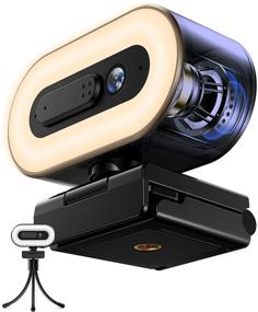 img 4 attached to CASECUBE 2021 Quad HD Webcam: Microphone, Speakers, Ring Light, and Webcam Cover | 2K Streaming Webcam with Plug and Play | Ideal for Zoom, Skype