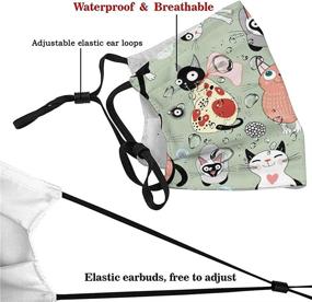 img 1 attached to 😺 Adorable Cat Face Mask for Adults - Washable, Reusable, and Funny Cloth Face Mask for Women and Men