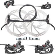 🚵 jfoyh 4-piston mtb hydraulic brake set with 160mm floating disc rotors - front and rear hydraulic disc brake kit for mountain bikes (pre-bled, original pads included) logo