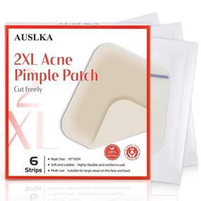 img 4 attached to AUSLKA Big Blemish Pimple Patches 10X10cm (6 Patches) - Hydrocolloid, Blemish Treatment Stickers, Cut Freely, Perfect for Pimples