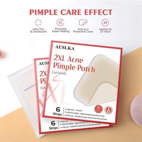 img 3 attached to AUSLKA Big Blemish Pimple Patches 10X10cm (6 Patches) - Hydrocolloid, Blemish Treatment Stickers, Cut Freely, Perfect for Pimples