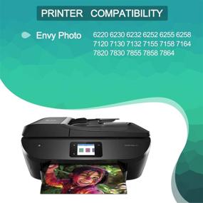 img 3 attached to 🖨️ Заправленный картридж GREENBOX Remanufactured HP 64 XL 64XL для замены чернильного картриджа в принтерах Envy Photo 7855, 7155, 6255, 6230, 6252, 6258, 7120, 6220, 7130, 7132, 7158, 7164, 7820, 7830, 7858, 7864, 7800 - набор из 2-х черных картриджей