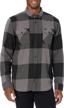 rvca standard sleeve button flannel men's clothing in shirts logo