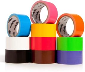 img 3 attached to Craftzilla Rainbow Colored Duct Tape Bulk - 10 Vibrant Duct Tape Colors - 10 Yards x 2 Inch - Non-Residue, Easy Tear & Waterproof - Ideal for Art & Craft, Color-Coding, and DIY Projects