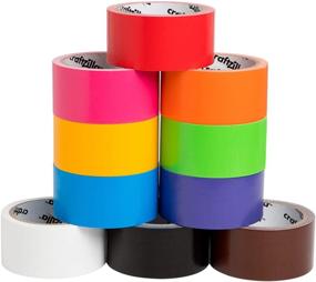 img 2 attached to Craftzilla Rainbow Colored Duct Tape Bulk - 10 Vibrant Duct Tape Colors - 10 Yards x 2 Inch - Non-Residue, Easy Tear & Waterproof - Ideal for Art & Craft, Color-Coding, and DIY Projects