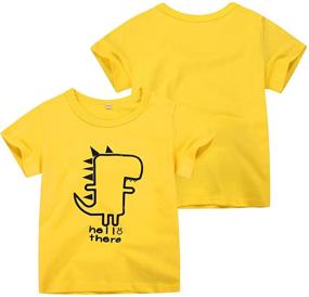 img 2 attached to 👕 Kivors Boys' 4-Pack Toddler Short Sleeve Cotton T-Shirts - Crewneck Graphic Tees for Kids Ages 2-6 Years