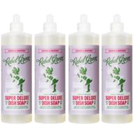 🌿 rebel green super deluxe dish soap: lavender & grapefruit scented, sustainable liquid detergent - 4 pack (16 oz bottles) logo