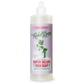 img 3 attached to 🌿 Rebel Green Super Deluxe Dish Soap: Lavender & Grapefruit Scented, Sustainable Liquid Detergent - 4 Pack (16 oz Bottles)