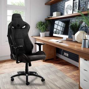 img 3 attached to KARNOX Legend Gaming Chair - Ergonomic Office Desk Chair - Racing PC Chair - High-Back Executive Chair with Adjustable Headrest and Lumbar Support - 360 Degree Swivel Reclining Computer Chair - Cloth - Dark Grey - Best for Gaming, Office, and Racing Enthusiasts