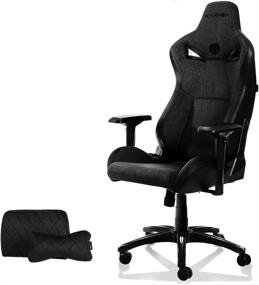 img 4 attached to KARNOX Legend Gaming Chair - Ergonomic Office Desk Chair - Racing PC Chair - High-Back Executive Chair with Adjustable Headrest and Lumbar Support - 360 Degree Swivel Reclining Computer Chair - Cloth - Dark Grey - Best for Gaming, Office, and Racing Enthusiasts