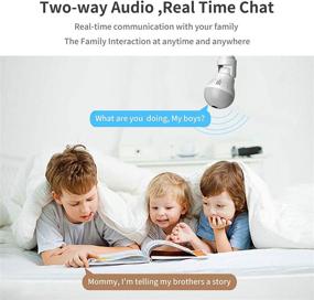 img 3 attached to 📷 Wireless 360 Degree Panoramic IP Camera with Light Bulb - 2MP LED Light Camera Lamp, Remote Floodlight, Infrared Night Vision, Motion Detection - Ideal for Baby, Elderly, Pets, Nanny Monitoring - 2.4GHz Wireless Camera