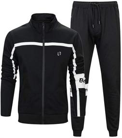 img 4 attached to PASOK Casual Tracksuit Jogging Athletic Men's Clothing and Active