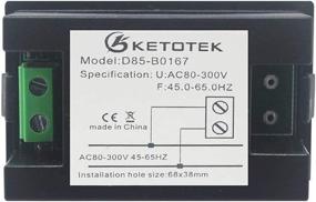 img 1 attached to 🔌 KETOTEK AC Voltmeter Panel Mounting Meter AC80-300V Frequency Counter 45.0-65.0 HZ LED Display Voltage Volt Frequency Meter Tester Gauge