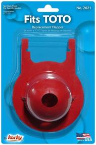 img 3 attached to 🚽 Korky 2021BP TOTO Toilet Repairs: Large 3-Inch Flapper - Easy Installation - Made in USA - Red (Pack of 1)