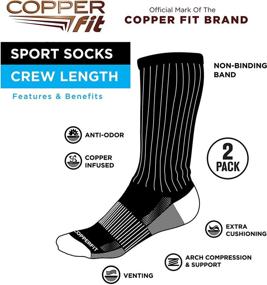 img 1 attached to 🧦 Компрессионные носки Copper Fit для взрослых унисекс, размер 2X-Large: Улучшенный комфорт и поддержка для ношения весь день.