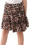 gorlya blackprint ruffle floral girls' skirts & skorts - gor1087 clothing logo