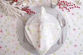 img 2 attached to 🎄 Round Christmas Cotton Tablecloth by DII