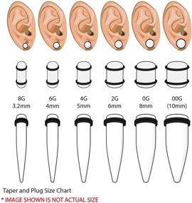 img 3 attached to 🌈 Enhance Your Style with the BodyJ4You 36PC Gauges Kit, featuring Color Splash Acrylic Spiral Tapers and Plugs for Ear Stretching in Sizes 8G-00G