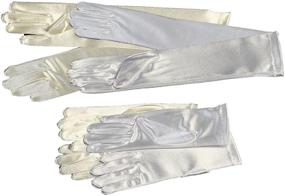 img 1 attached to 🧤 Child-Sized Satin Gloves - Short Length