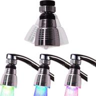 💡 enhance your kitchen and bathroom with the swivel 3-color temperature sensitive gradient led water faucet light logo