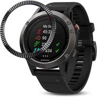 📿 кольцо-ободок из нержавеющей стали baihui для garmin fenix 5/5 plus - защита от царапин и ударов - черное (не подходит для fenix 5x / 5s) логотип