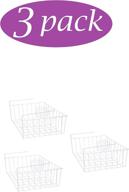 📦 ybm home under shelf wire basket storage organizer for kitchen pantry - hanging cabinet rack adds extra storage space, medium size, 3 pack (white) логотип