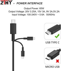 img 3 attached to High-Performance USB C Laptop Charger for Lenovo Chromebooks, ThinkPads, Yoga, and IdeaPads - 65W 45W Compatible - Reliable AC Adapter Power Supply