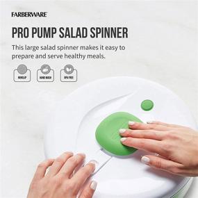 img 3 attached to Farberware Pump Salad Spinner Green