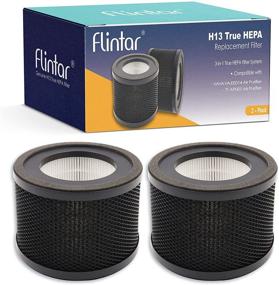 img 4 attached to 🌀 Flintar H13 True HEPA Filter for TaoTronics TT-AP001 and VAVA VA-EE014 Air Purifiers, 3-in-1 Set, 2-Pack