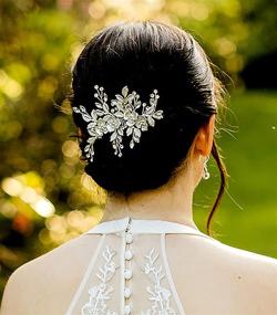 img 3 attached to 💎 SWEETV Rhinestone Wedding Hair Comb - Handmade Bridal Hair Clip and Stylish Hair Accessories for Brides and Bridesmaids in Elegant Silver