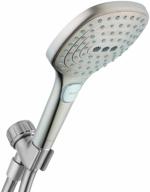 🚿 hansgrohe raindance select e easy install 5-inch handheld shower head set in brushed nickel – modern 3 spray rainair, rain, and whirl air infusion with airpower – quickclean with hose & 2 gpm: product review & buying guide logo