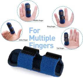 img 1 attached to Relieve Trigger Finger with 6PCS Finger Splints - Finger Straightener Support Brace for All Fingers