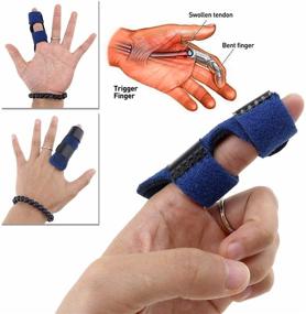 img 2 attached to Relieve Trigger Finger with 6PCS Finger Splints - Finger Straightener Support Brace for All Fingers