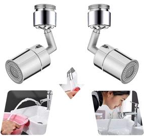 img 4 attached to Enhanced Kitchen Faucet Sprayer: Universal 720° Rotatable Head Extender with 🚰 Leakproof Double O-Ring Design, 4-Layer Net Filter - Fits 23-24mm Internal Threads