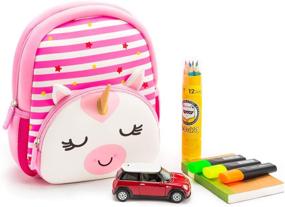 img 1 attached to 🎒 Waterproof Neoprene Preschool Backpack: Organize Kids' Furniture, Decor & Lunch Box Storage