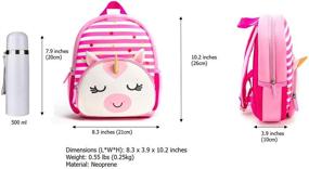 img 3 attached to 🎒 Waterproof Neoprene Preschool Backpack: Organize Kids' Furniture, Decor & Lunch Box Storage