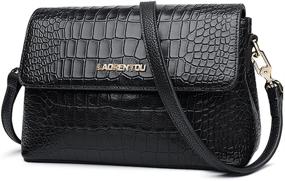 img 4 attached to 👜 Stylish LAORENTOU Crossbody Snakeskin Shoulder Handbags, Wallets, and Shoulder Bags - Perfect for Valentines and Women's Fashion