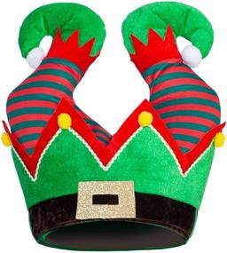 img 1 attached to 🎅 Festive Santa and Elf Pants Hats: Fun Dress Up for Christmas Party Celebrations, Winter Favors, Decorations, and Costume Accessories