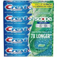 🦷 5 pack crest complete whitening + scope toothpaste, 6.5 ounce logo