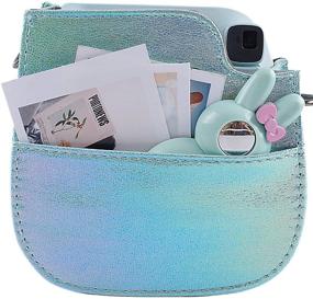 img 2 attached to 📸 Blue1 Protective & Portable Case for Polaroid & Fujifilm Instax Mini 11/9/8/8+ Cameras with Accessory Pocket, Adjustable Strap
