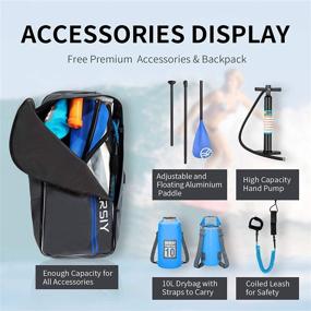 img 1 attached to 🏄 Wkersiy 10'6"x33"x6" Inflatable Stand Up Paddle Board for Adults with Accessories & Backpack - Premium SUP, Non-Slip Deck, 3-Fin Design, Waterproof Hand Pump and Leash