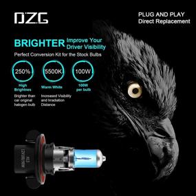 img 3 attached to 🚗 Enhance Visibility on the Road with DZG H13 Halogen Headlight Bulbs - 5500K Warm White, High and Low Beam, 12V 100W 90W, 2 Pack