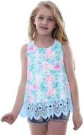 vieille girls tunic tops: stylish lace sleeveless shirts for casual wear - ages 6-13 logo