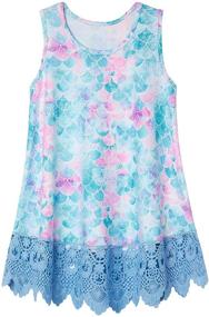 img 3 attached to Vieille Girls Tunic Tops: Stylish Lace Sleeveless Shirts for Casual Wear - Ages 6-13