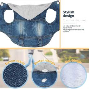 img 2 attached to 👕 Companet Breathable Pet Clothes: Soft and Cool Summer Clothes for Small Medium Dogs Cats - Dog Jeans Jacket Blue Denim CoatLapel Vests: Classic Puppy Blue Vintage Washed Clothes Hoodie Vest