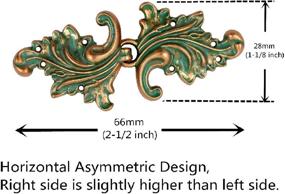 img 3 attached to 🍃 Bezelry Asymmetric Acanthus Leaf Hook and Eye Cloak Clasp Sew On Fasteners Pack of 4 Pairs - 66mm x 28mm - Copper Green Fastened