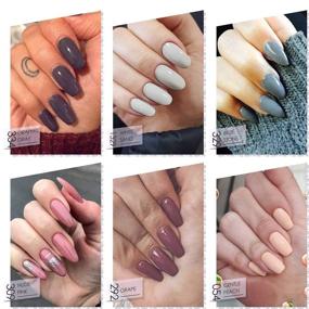 img 2 attached to 💅 Gellen комплект для ногтей пудры Dip Powder - 12 цветов комплект французского маникюра акриловый, без необходимости использования лампы для ногтей - популярный набор для старта пудрового французского маникюра в нюдовых оттенках серого.