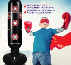 img 1 attached to 🥊 Inflatable Punching Bag for Kids and Adults - Fun and Fitness for All Ages!